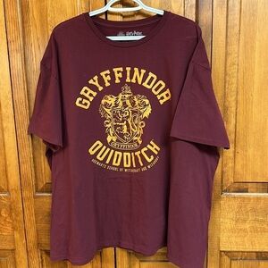 Harry Potter Wizarding World Gryffindor Quidditch Shortsleeved Tee 2XL